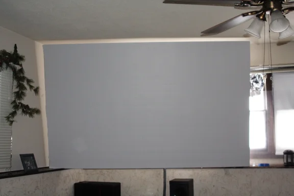 A Foam Board projector Screen  