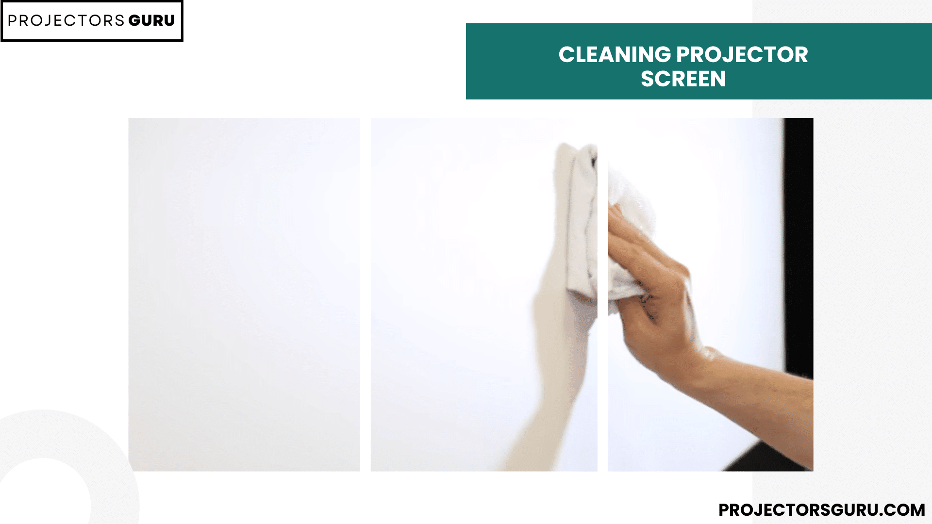 cleaning projector screen