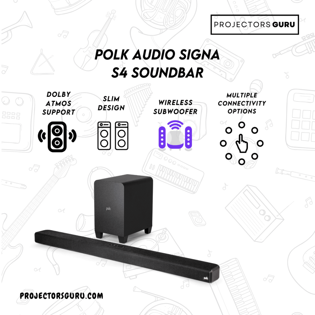 A view of Polk Audio Signa S Soundbar