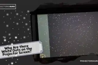 Why are there white dots on the projector screen x