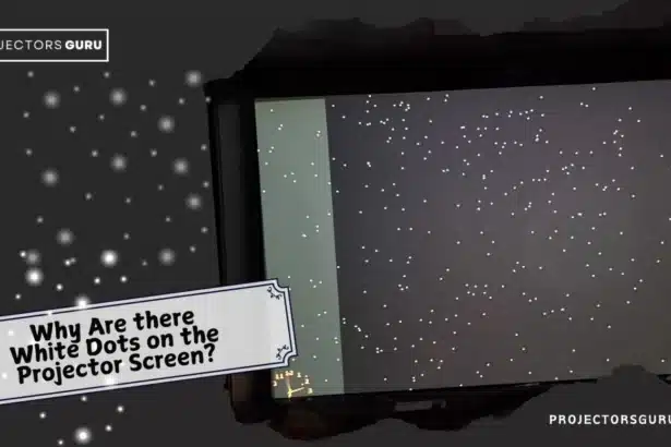 Why are there white dots on the projector screen x