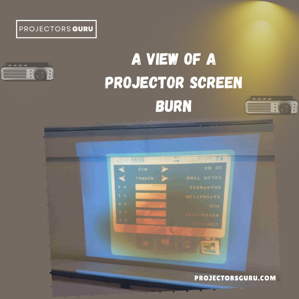 A View of a Projector Screen Burn ( )