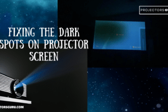 dark spots on your projector screen