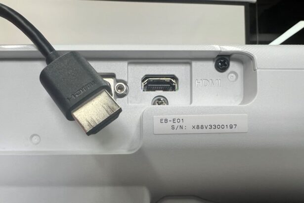 A view of HDMI cable for projector