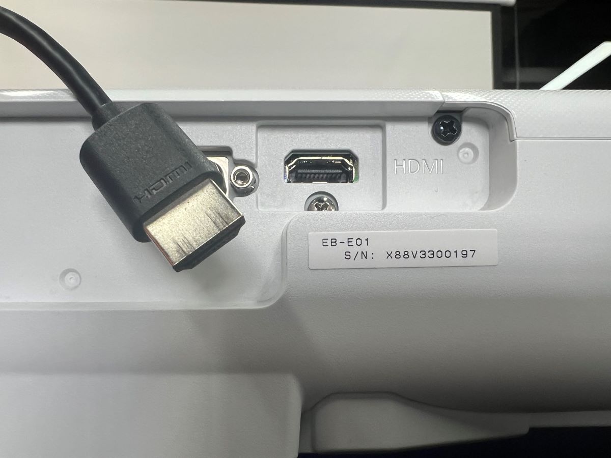 A view of HDMI cable for projector